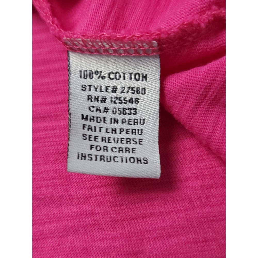 Habitat Dress Womens Sz M Hot Pink Cotton Sleeveless Wrap Neck Asymmetrical Midi - Picture 5 of 9
